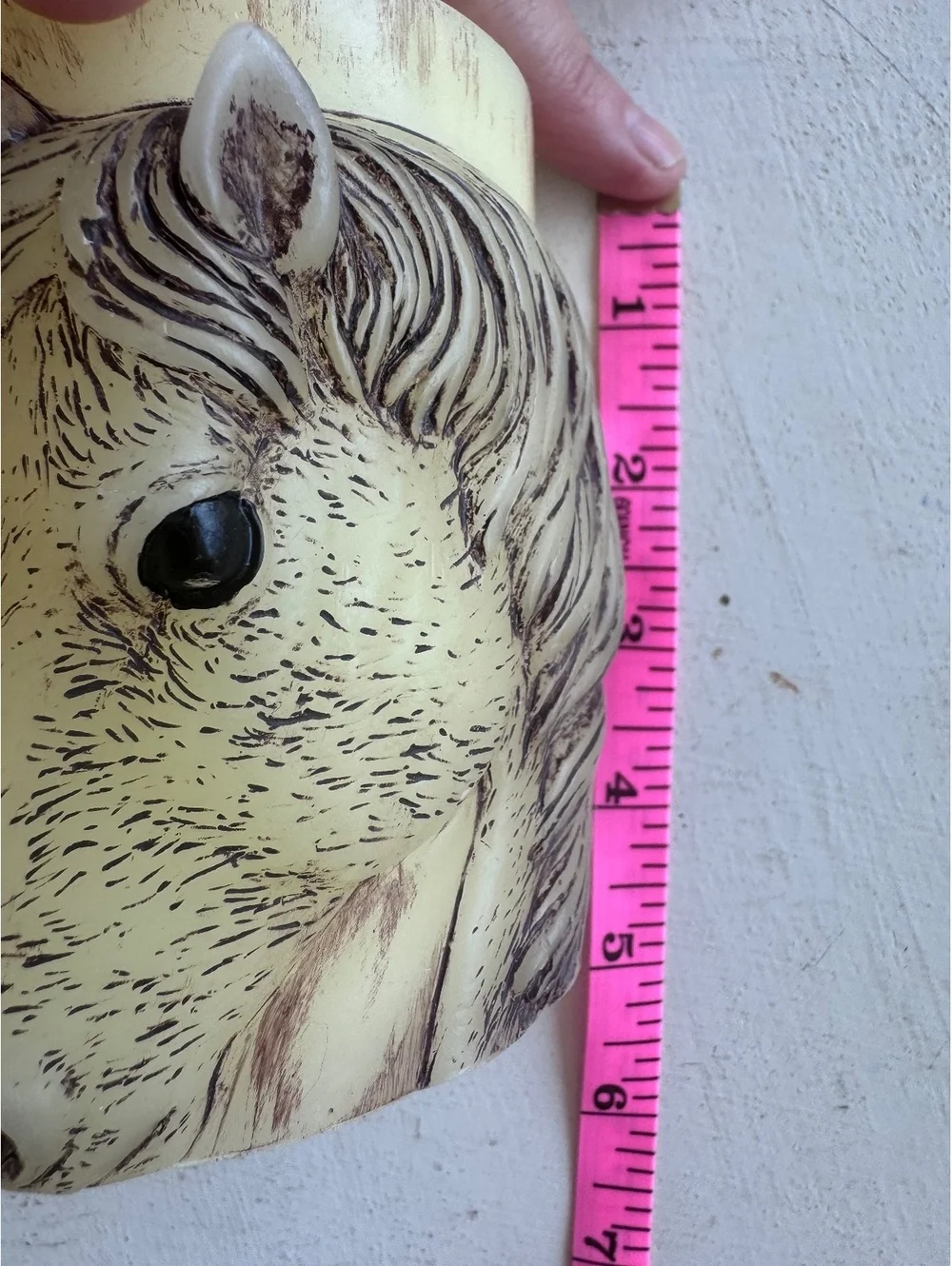 Cracker Barrel Horse Head Pillar Candle 6” Equestrian Western Decor Unused
